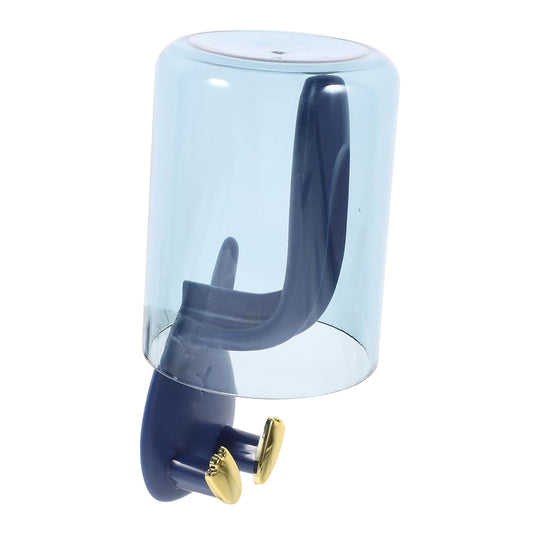 Zerodeko Wall-Mounted Toothbrush Holder with Cup and Cover Easy Installation Bathroom Organizer for Toothbrushes and Cups Space-Saving Design for Home and Dorm Use