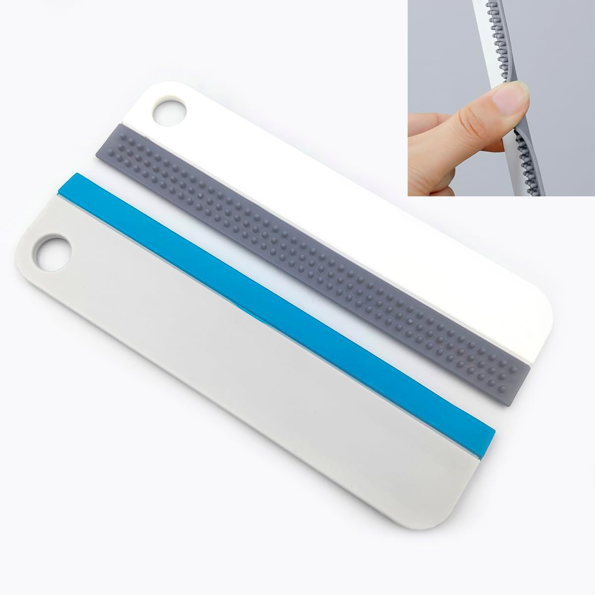 All-Purpose Mini Soft Rubber Window Squeegee Window Scrubber Scraper Glass Cleaning Squeegee Tool for Glass,Shower Door,Mirrors,Bathroom,Kitchen Countertops,Car Windshield (1)