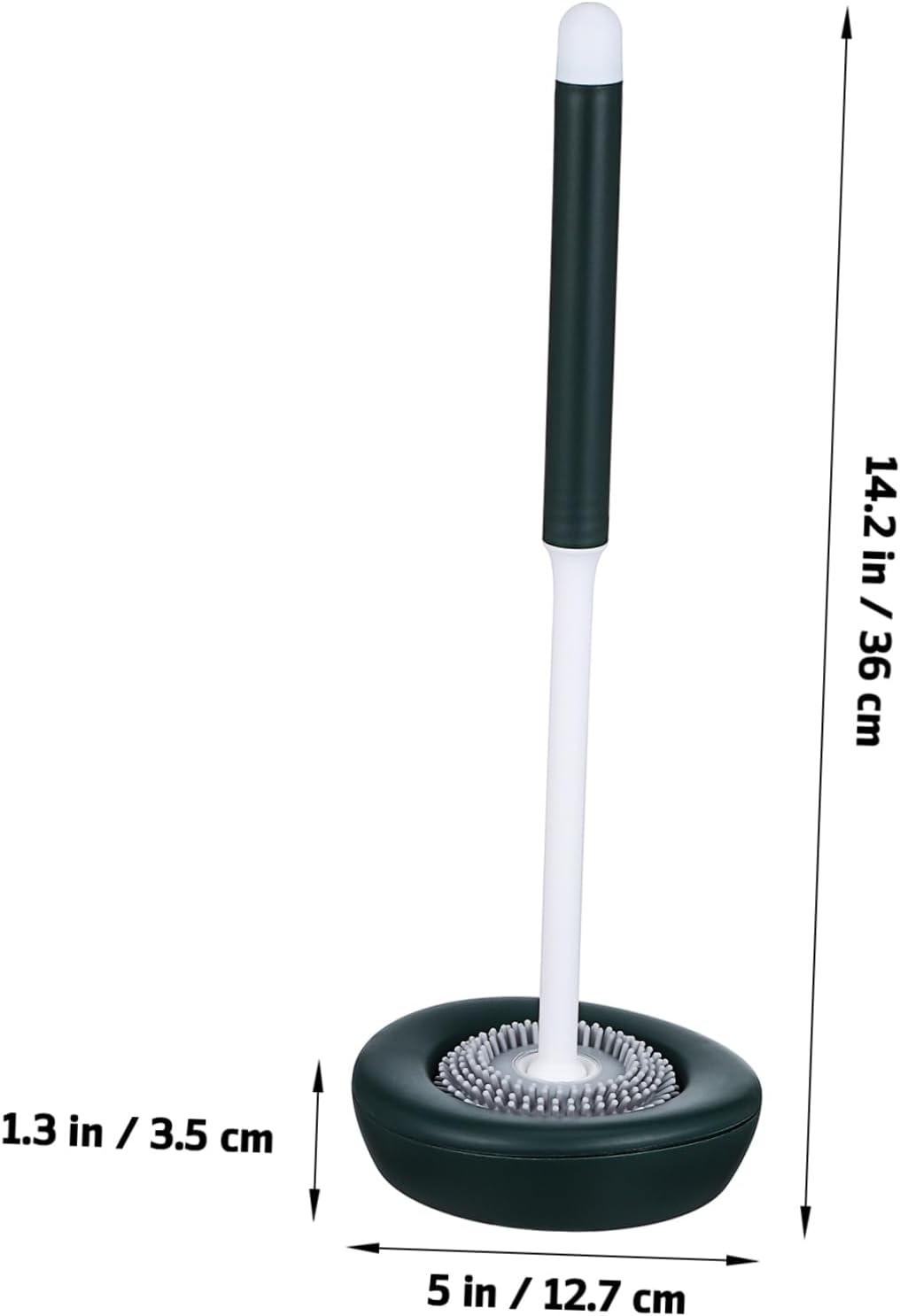 ULTECHNOVO 1 Set Toilet Brush with Holder Silicone Toilet Bowl Brush for Effortless Cleaning Quick Drying Design with Drainage Construction for Use