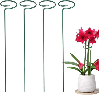 4/8/12 Pack Plant Stakes, 16/24/36 Inch Plant Support Stakes, Plant Sticks Support, Flower Stakes for Plants Peony, Tomato Seedling, Marigold, Amaryllis, Sapling, Coreopsis (16 Inch-4 Pack)