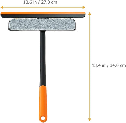 Window Screen Cleaning Brush and Double-Sided Squeegee Tool 34x27.4cm Multifunctional Window Cleaner for Glass and Screen Washing Household Cleaning Kit