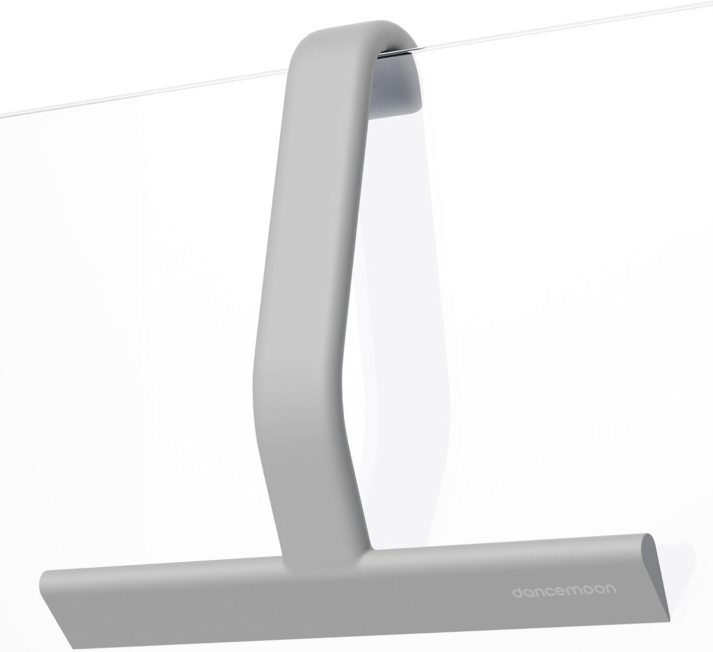dancemoon JustHang Shower Squeegee for Glass Doors, All-in-One Award-Winning Silicone Squeegee with Built-in Hook for Bathroom, Window, Mirror, Tile Wall, Car, Streak-Free Cleaner Tool, 10-Inch Black