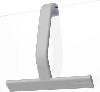 dancemoon JustHang Shower Squeegee for Glass Doors, All-in-One Award-Winning Silicone Squeegee with Built-in Hook for Bathroom, Window, Mirror, Tile Wall, Car, Streak-Free Cleaner Tool, 10-Inch Black