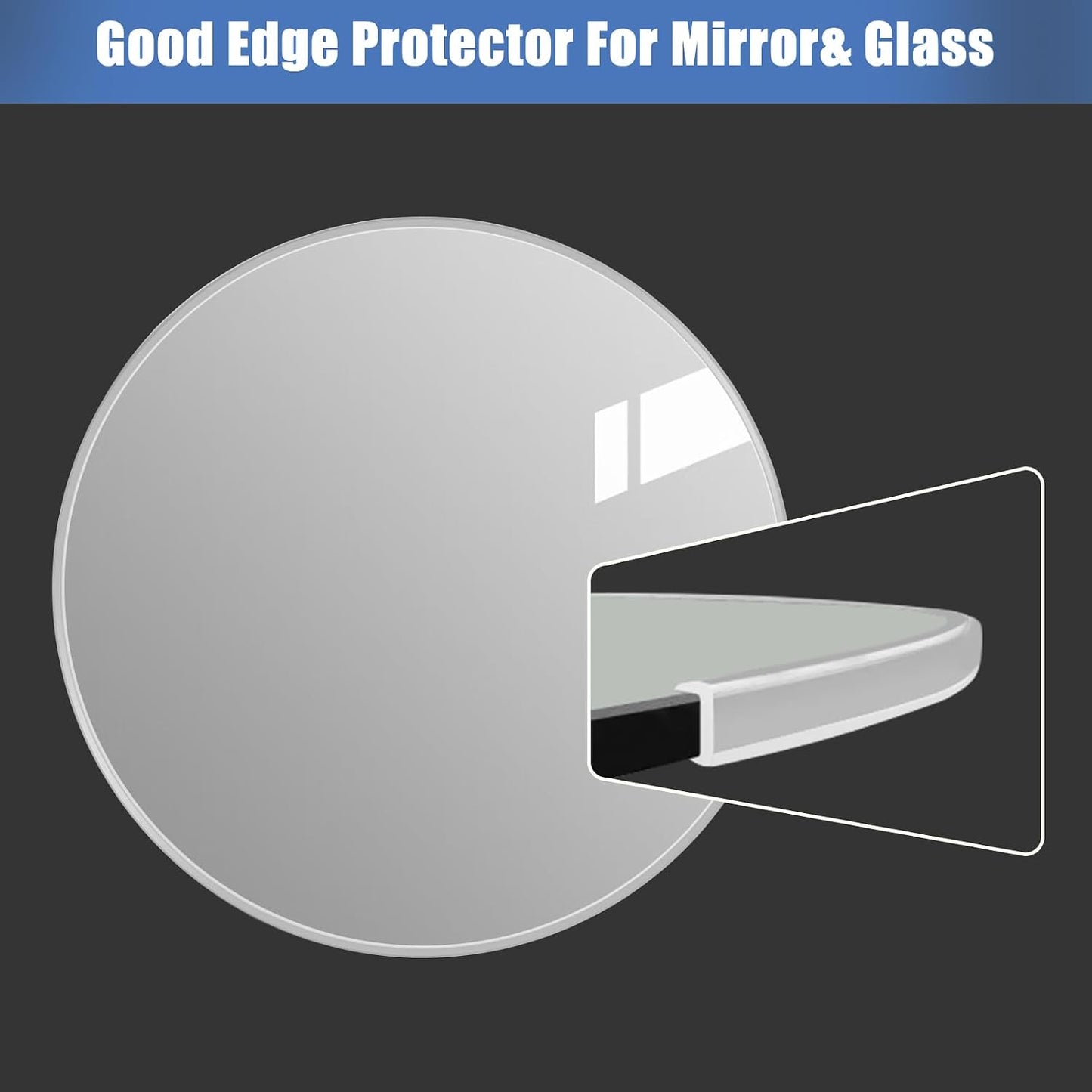 Slimline Cabinet Door Edge Protector, 3/4" Self Adhesive Peel and Stick Rubber Edge Guards, Flexible U Shaped Strips for Kitchen & Garbage Drawer Fronts, Edge Trims for Desks and Shelfves, Black, 10Ft