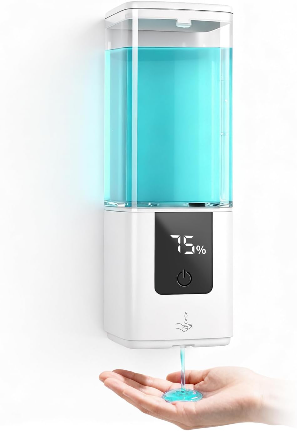 LAOPAO Soap Dispenser, Automatic Soap Dispenser Wall Mount Rechargeable Foaming Soap Pump for Bathroom Kitchen, Touchless Foam Soap Dispenser for Dish/Hand/Shower Soap, Home & Commercial, 540ml, White