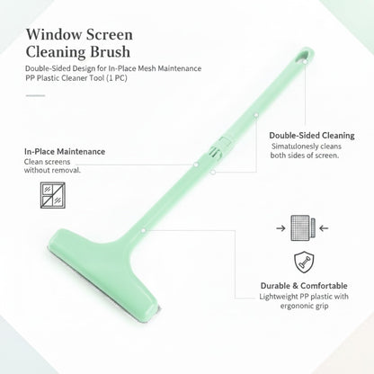 Window Screen Cleaning Brush, Double-Sided Design for in-Place Mesh Maintenance, PP Plastic Cleaner Tool (1 PC)