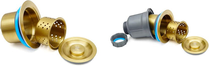 STARSTAR 3-1/2in Stainless Steel Sink Drain Kit with Removable Deep Basket and Sealing Lid