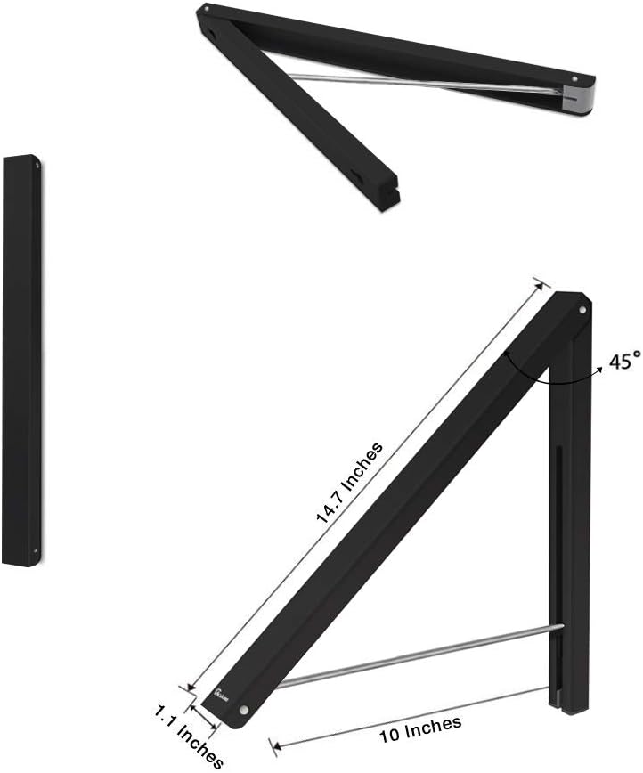 Drying Rack Wall Mounted Clothes Hanger Folding Wall Coat Racks Aluminum Home Storage Organiser Space Savers