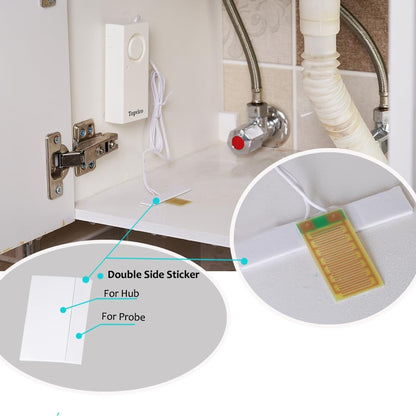 Water Leak Detector Alarm, 120dB Flood Alert for Home, Basement, Under Sink, Sump Pump, RV, Water Heater, Battery Operated Standalone Moisture Sensor, Bulk 10 Pack