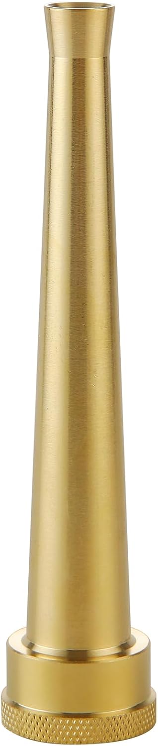 Brass Water Hose Nozzle-6 Inch, 3/4 Inch Thread Inlet Garden Hose Nozzle Sprayer, Heavy-Duty Water Jet Nozzle High Pressure Hose Nozzle