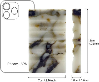 WeDoDecor Real Marble Soap Dish for Shower Stone Tray Small Bar Soap Holder with Self Draining | Non-Slip, Luxury Bath Room Accessories (White)