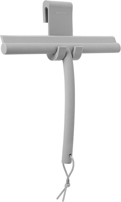 blomus VIPO Shower Squeegee with Holder, 24 cm Wide, Silicone Squeegee for Shower, Bathroom, Window Squeegee, Windscreen Squeegee (Tan)