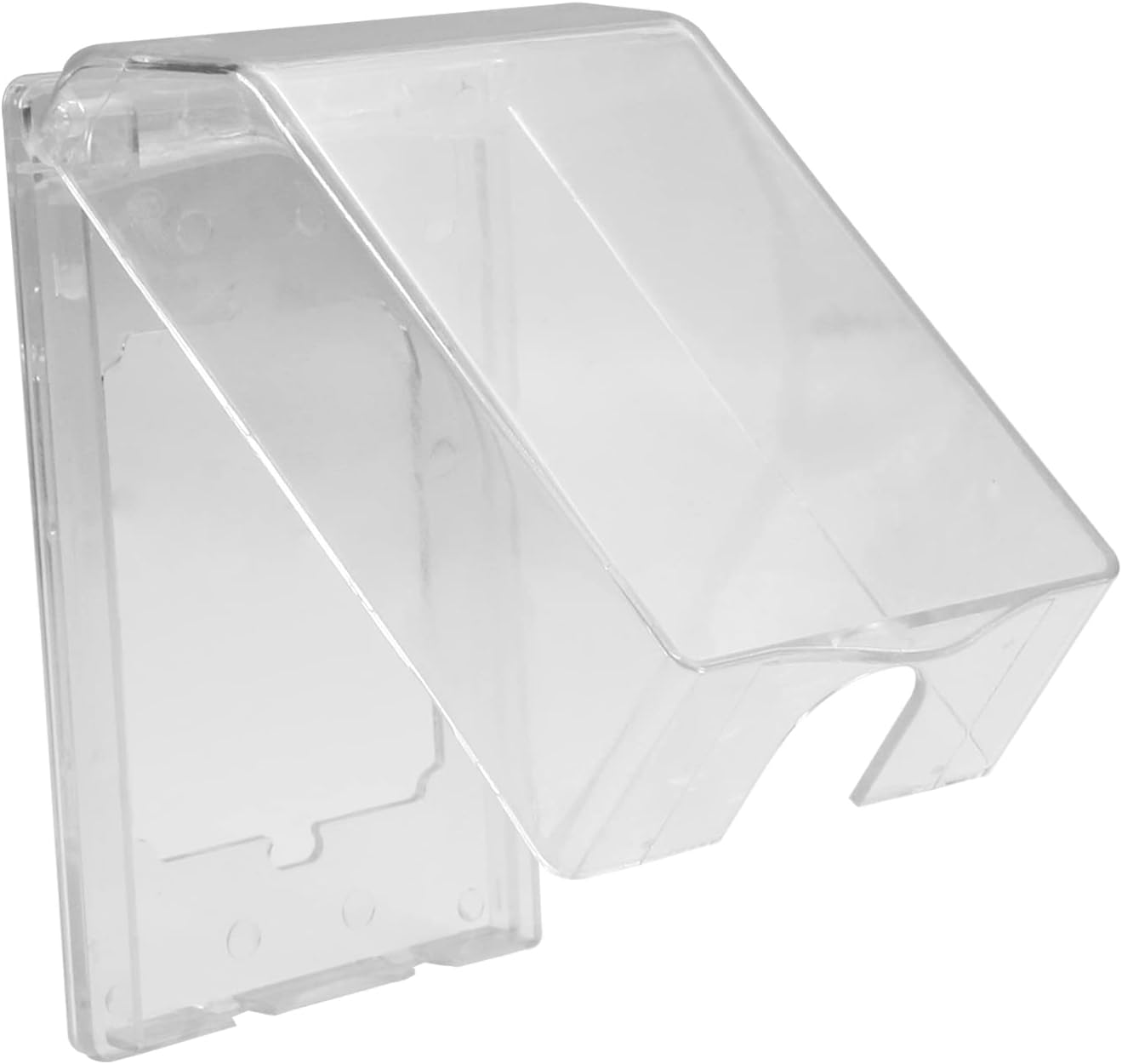 Fielect Weatherproof in Use Outlet Cover Plug Receptacle Protector for Retrofit Siding Construction Transparent 120 Type 142x83x48mm 1Pcs