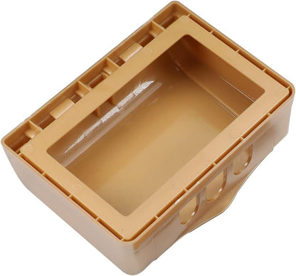 Fielect Weatherproof in Use Outlet Cover Plug Receptacle Protector for Retrofit Siding Construction Transparent 120 Type 142x83x48mm 1Pcs