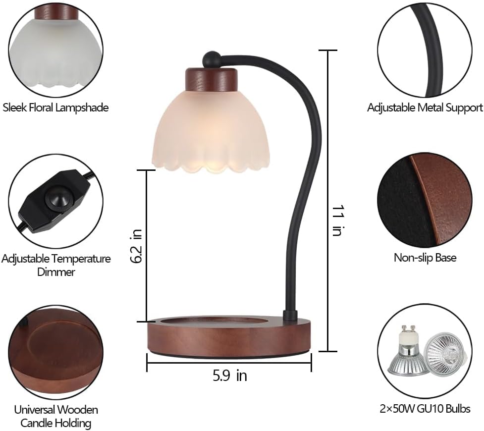 mocosa Candle Warmer Lamp with Adjustable Height Dimmable for New Home Decor Electric Candle Warmer for Jar Candles Birthday Gifts for Women Mom(Hummingbird)