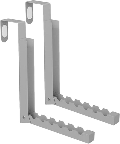2 Pack Over The Door Hanger Folding Clothes Drying Rack, Folding Hanging Coat Rack for Indoor Laundry Room Compact Small Space Foldable Portable Clothing Hanger Hook Collapsible (Wihte-2(Upgraded))