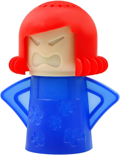 Angry Mama Microwave Cleaner - Microwave Steam Cleaner for Inside, Steam Disinfects with Vinegar/Water(Green)