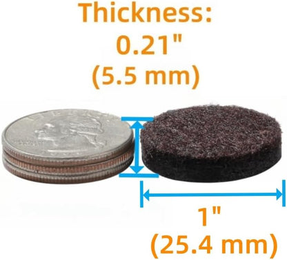 Furnigear Felt Furniture Pads for Hardwood Floors - Self Adhesive Chair Felt Pads, Floor Protector for Furniture Feet, Furniture Sliders Moving Your Furniture Smoothly - Anti Scratch 96 Pcs 3/4" Round