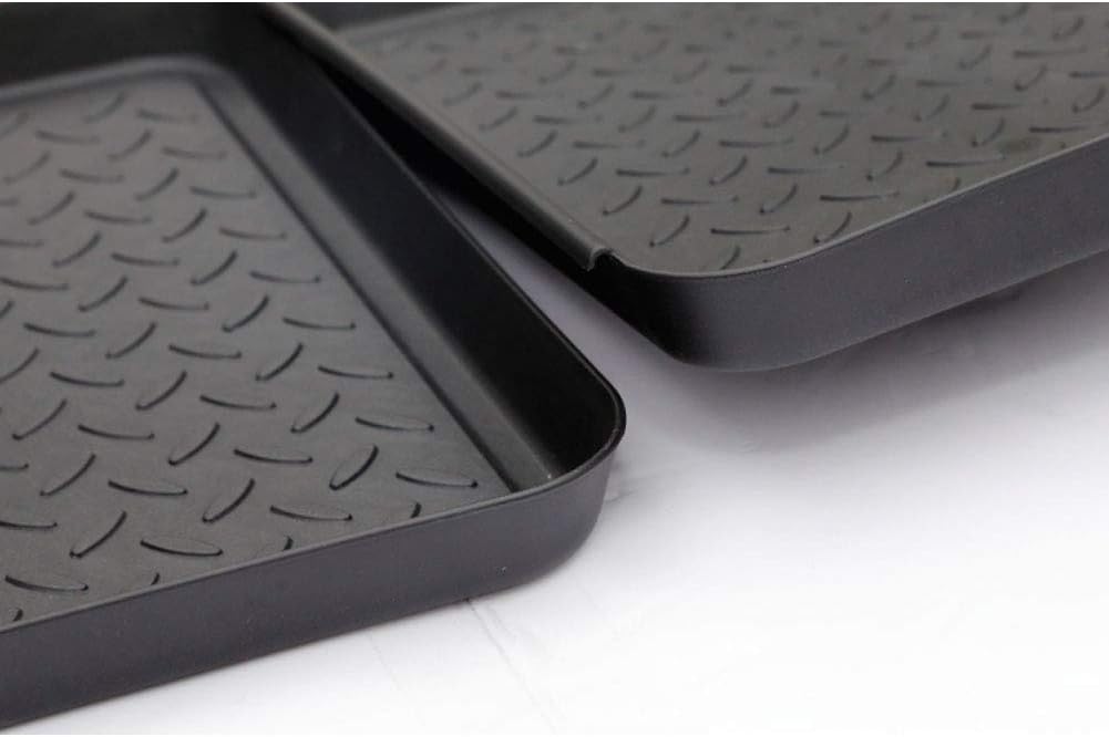 Set of 3 Boot Tray,Water Resistant Plastic Utility Shoe Tray Mat for Indoor and Outdoor Use in All Seasons Weather, Multi-Purpose Dog Food Bowls