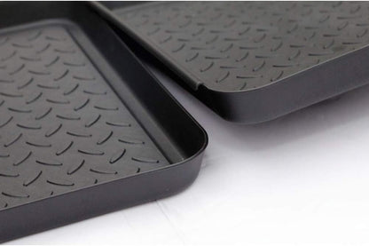 Set of 3 Boot Tray,Water Resistant Plastic Utility Shoe Tray Mat for Indoor and Outdoor Use in All Seasons Weather, Multi-Purpose Dog Food Bowls