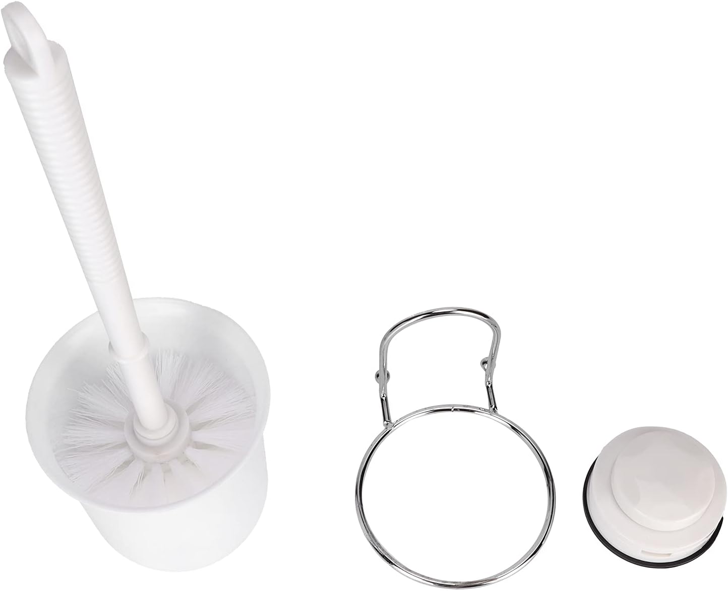 Toilet Brush and Holder Set Wall Mounted Silicone Toilet Brush with Airproof Suction Cup Quick Drying Holder Compact Toilet Cleaner Brush Ergonomic for Bathroom RV Travel