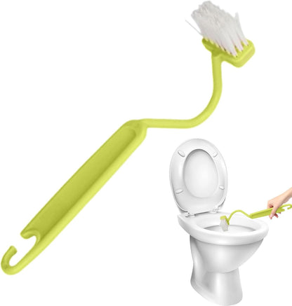 Toilet Rim Brush - Under Rim Toilet Cleaning Brush | Toilet Cleaner Brush | | Soft Bristle Toilet Brush S-Shaped | Angled Toilet Corner Scrubber | Toilet Rim Cleaner for Toilets Kitchens Bathrooms