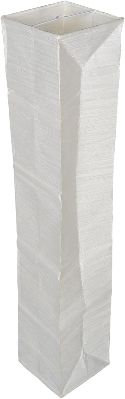 Veemoon Square Paper Floor Lamp Shade, Standing Rice Paper Lantern Shade Foldable Japanese Light Cover Modern Style Decorative Lampshade for Home Office Bedroom, Soft Lighting, 38. 5inch, Beige