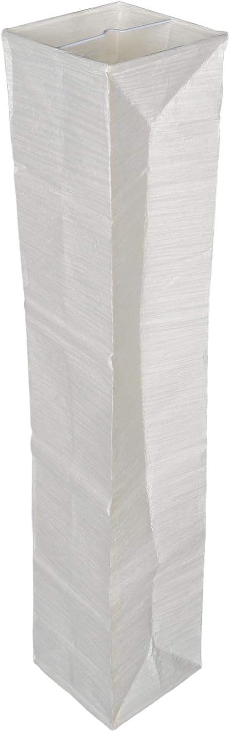 Veemoon Square Paper Floor Lamp Shade, Standing Rice Paper Lantern Shade Foldable Japanese Light Cover Modern Style Decorative Lampshade for Home Office Bedroom, Soft Lighting, 38. 5inch, Beige