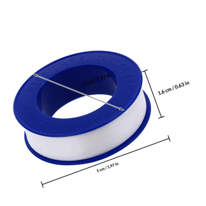 TEHAUX Water Sealing Tape 12 Rolls High Temperature Resistant PTFE Thread Seal Tape Excellent Sealing for Plumbers for Pipes and Pipe Joints for Home
