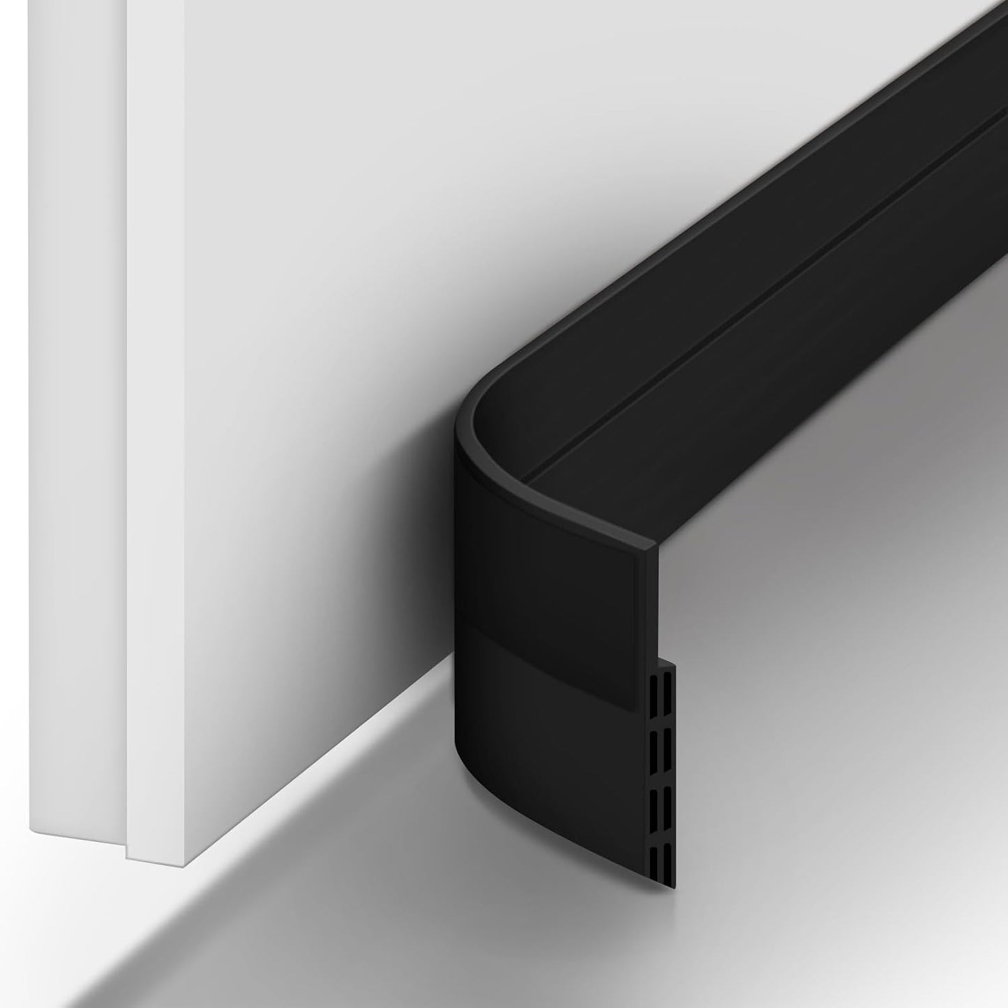Door Draft Stopper, Ohuhu 39"L x 2"W Silicone Weather Stripping Under Door Seal for Exterior Interior Doors, 1" Widened Strong Adhesive, Soundproof Door Sweep Strip to Block Cold, Noise, Light Pests