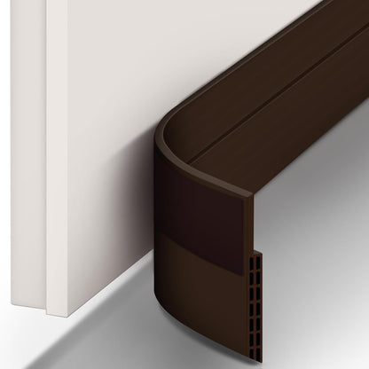 Door Draft Stopper, Ohuhu 39"L x 2"W Silicone Weather Stripping Under Door Seal for Exterior Interior Doors, 1" Widened Strong Adhesive, Soundproof Door Sweep Strip to Block Cold, Noise, Light Pests