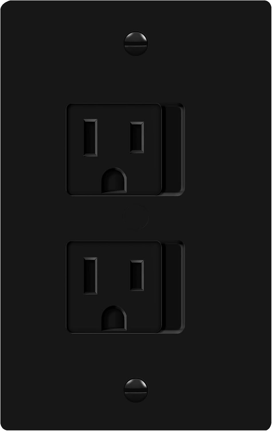 ENERLITES Child Proof Outlet Cover, Self-Closing, Fits Both Duplex and Decorator Outlet, Safety Design, Tamper-Resistant Socket Plug for Receptacle, Size 4.68" x 2.93", 8800-TR, White 6 Pack