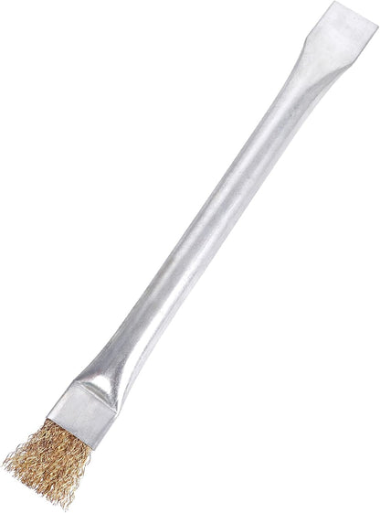 Professional Steel Wire Brush for Pellet Stove Cleaning, Steel Brush with Scraper, Metal Long Handle,Suitable for Removing residues (Pack of 2)