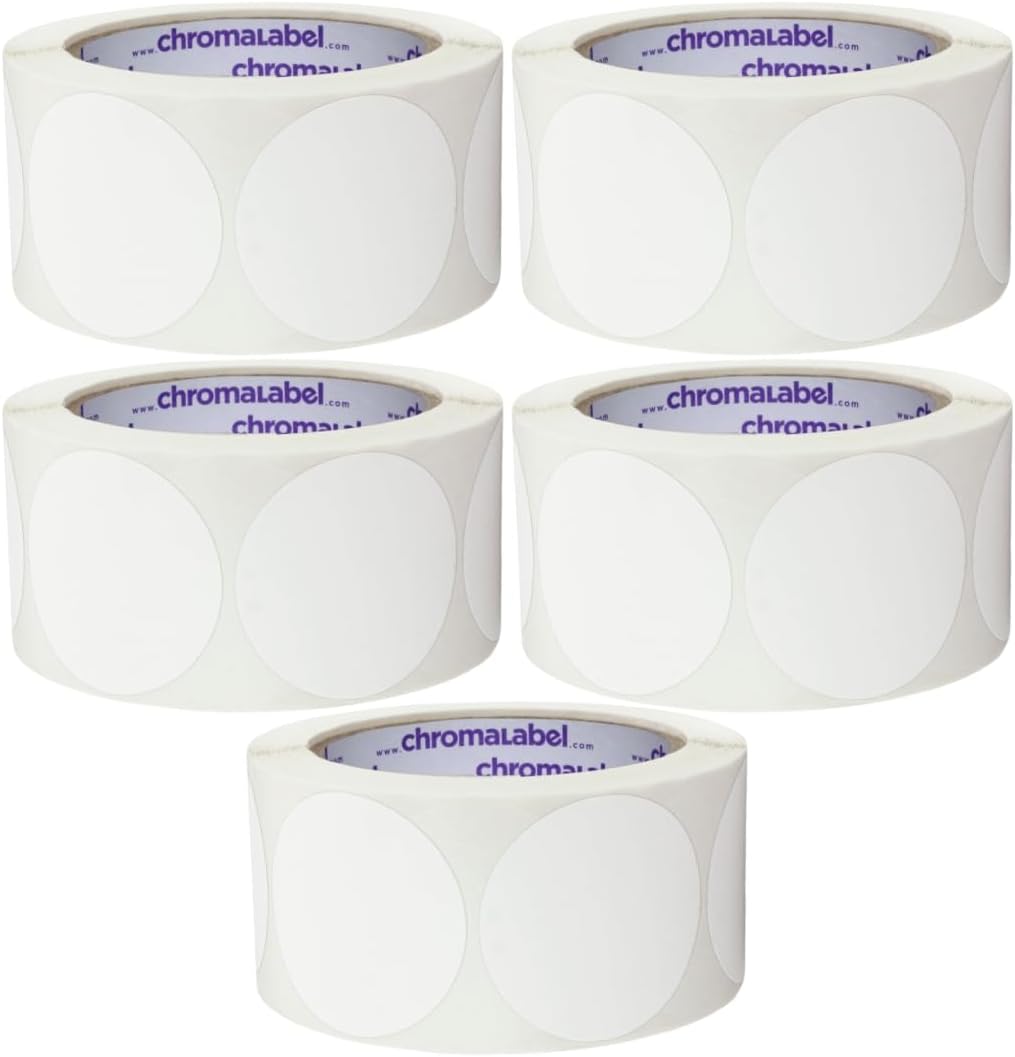 ChromaLabel 2 inch Color-Code Dot Labels | 500/Roll (Yellow)