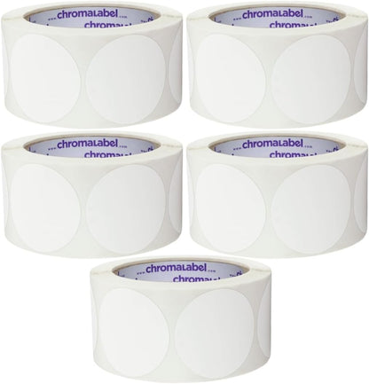 ChromaLabel 2 inch Color-Code Dot Labels | 500/Roll (Yellow)