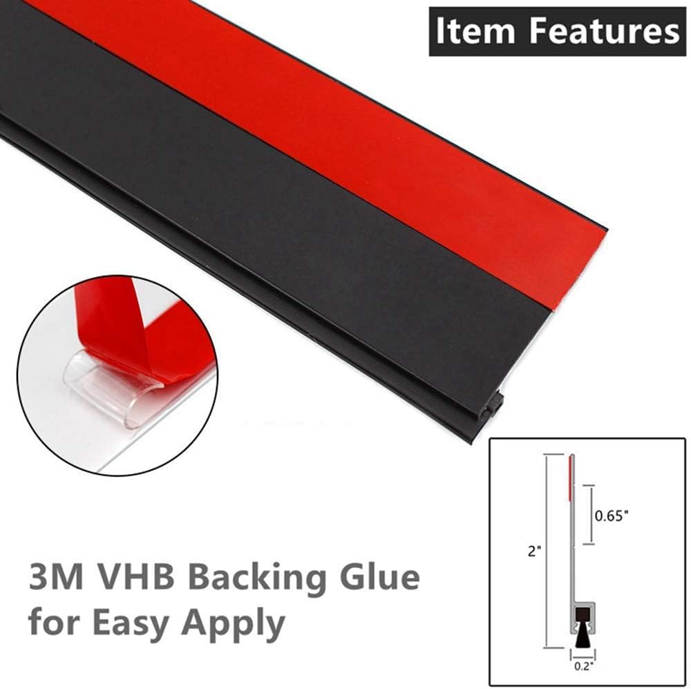 Metal Door Draft Stopper, 43.5 Inch Under Door Sweep Bottom Blocker Seal Strip, Aluminium Sweeps Anti Mouse Bite, Black