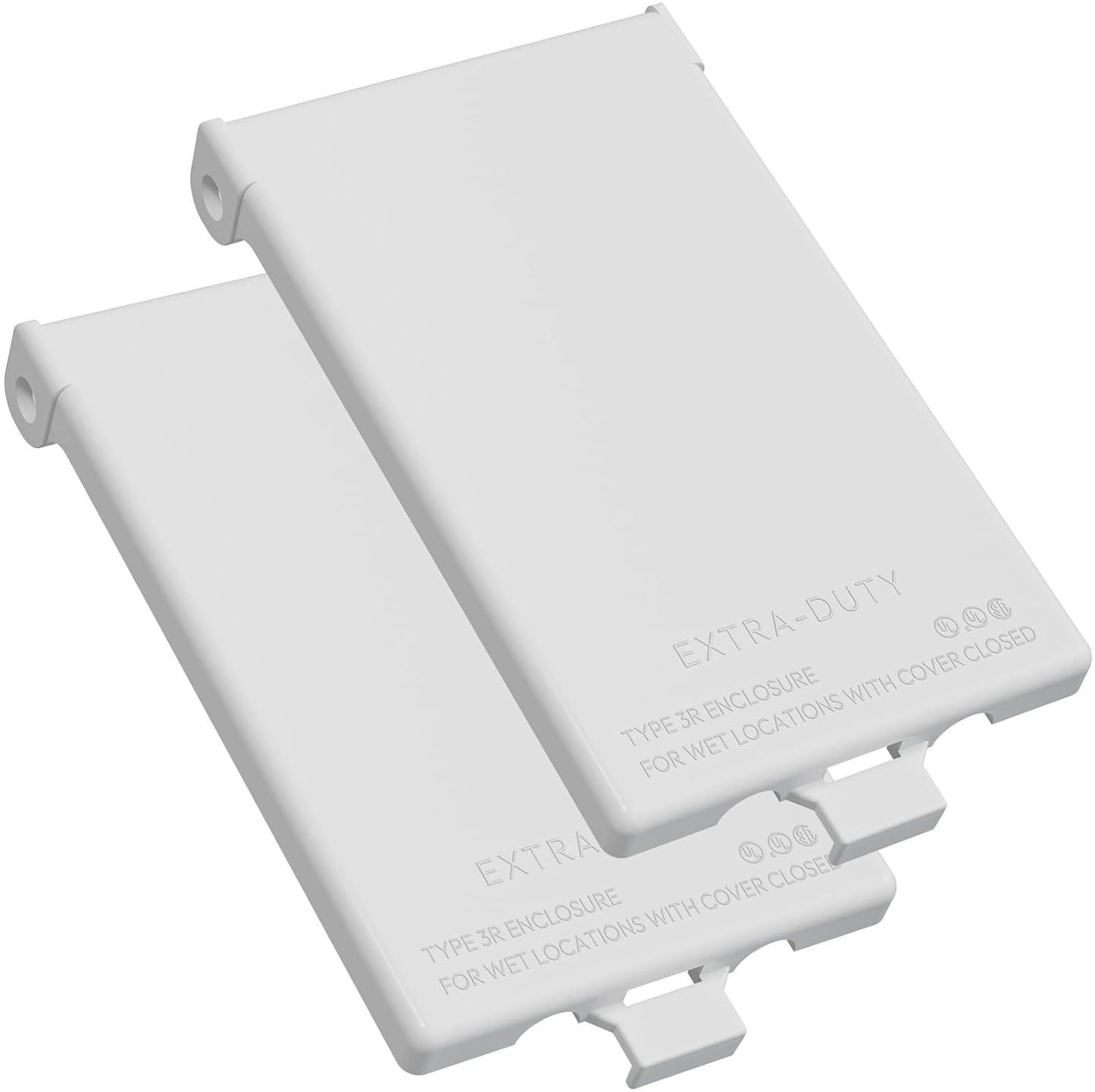 2Pcs Recessed Outlet Box Cover, DBVC-1 Replacement Cover, UV Rated, Weather-Proof, Type 3r Enclosure Cover Compatible with DBVR/DBVS/DBVM Series, 60VC, and Other Outlet Box.
