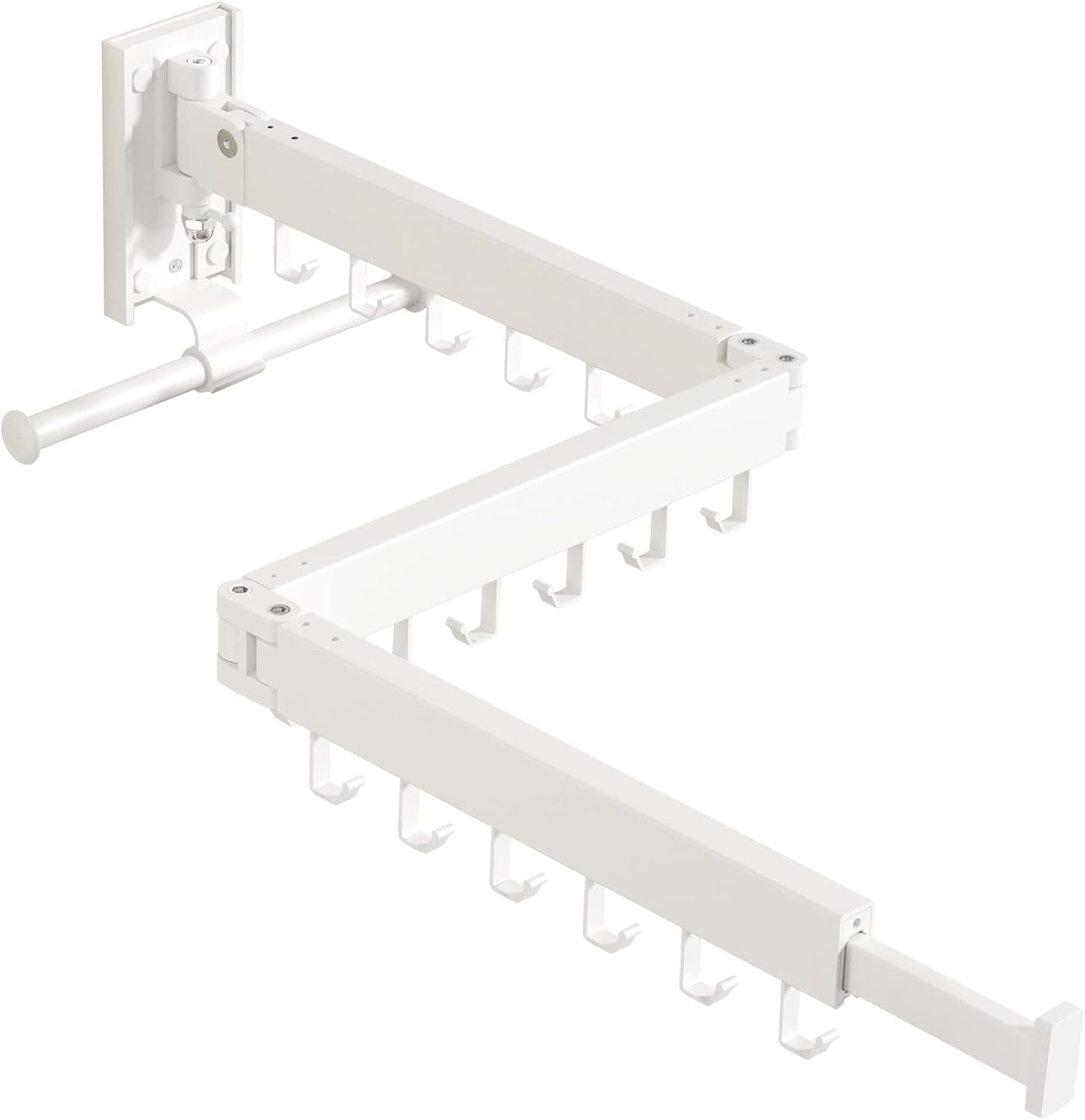 Clothes Drying Rack Wall Mounted,Drying Rack Clothing,Laundry Drying Rack Wall Mount,Collapsible Drying Racks for Laundry,Retractable,Foldable,Clothes Hanger Rack,Clothes Dryer Rack,White Color