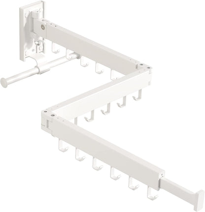 Clothes Drying Rack Wall Mounted,Drying Rack Clothing,Laundry Drying Rack Wall Mount,Collapsible Drying Racks for Laundry,Retractable,Foldable,Clothes Hanger Rack,Clothes Dryer Rack,White Color