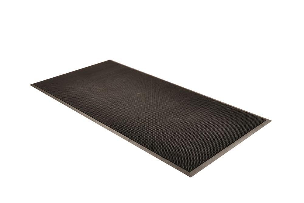 NoTrax 345 Scraper Outdoor Brush Mat, Natural Rubber Doormat for Outdoor Year-Round Use, Heavy-Duty, Durable, Beveled Edges, 28" x 46" Black, 345S2846BL