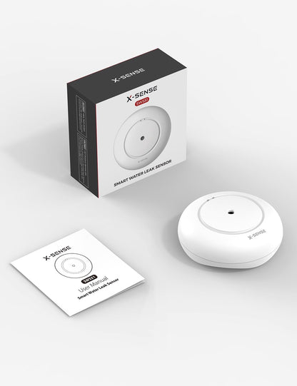 X-Sense Wi-Fi Water Leak Detector, Smart Water Sensor Alarm, Water Detector Alarm with 1700 ft Transmission Range for Kitchens, Basements, Bathrooms, 3 Water Detectors & 1 Base Station, Model SWS54