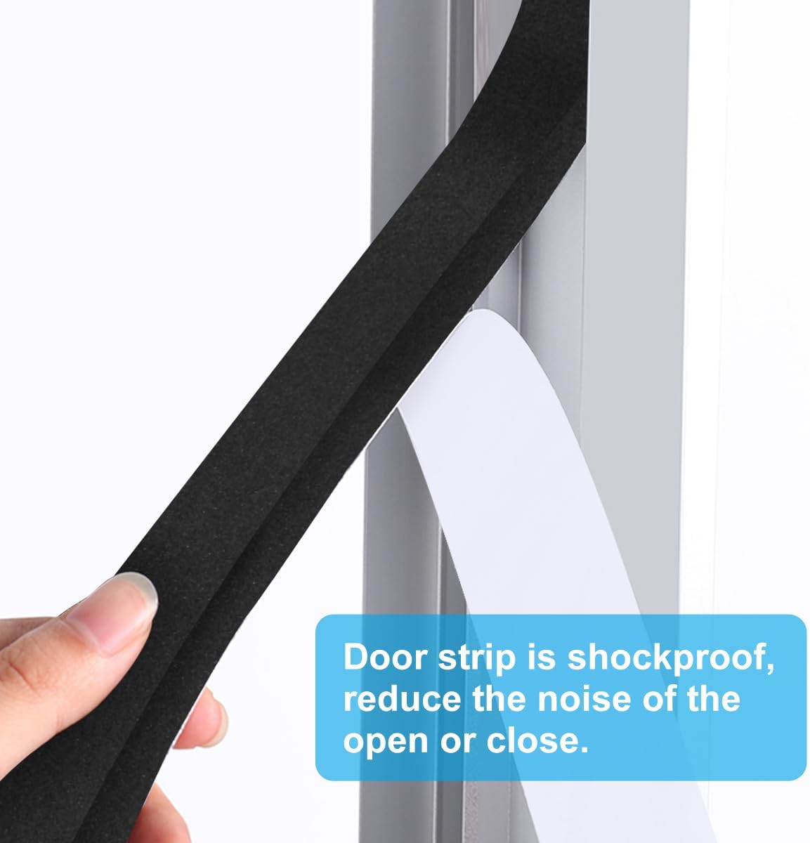Seal Foam Tape,1/2 Inch W x 1/8 Inch T Weather Stripping for Door and Window,High Density Single Sided Closed Cell Door Insulation Weather Strip, 3 Rolls Total 50FT Black