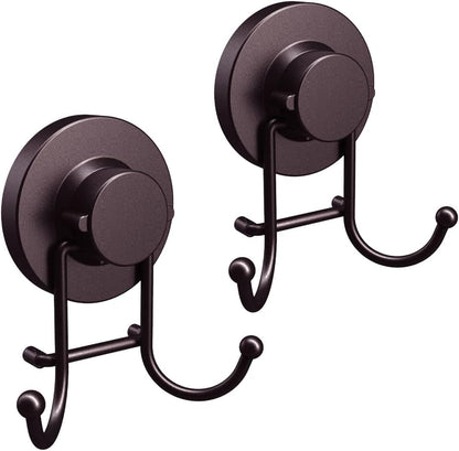 HOME SO Suction Cup Hooks for Shower & Bathroom Towel Holder 1-Pack – Suction Cups Hooks for Hanging Towels, Robes, & Coats - Tiles, Glass Door or Mirror – Shower and Towel Hooks - Chrome, Stainless