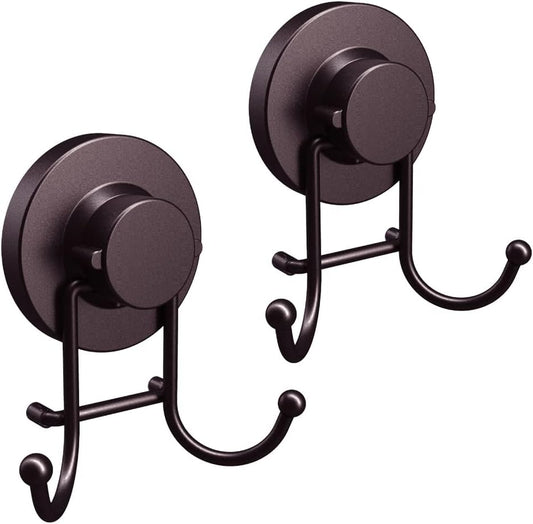 HOME SO Suction Cup Hooks for Shower & Bathroom Towel Holder 1-Pack – Suction Cups Hooks for Hanging Towels, Robes, & Coats - Tiles, Glass Door or Mirror – Shower and Towel Hooks - Chrome, Stainless