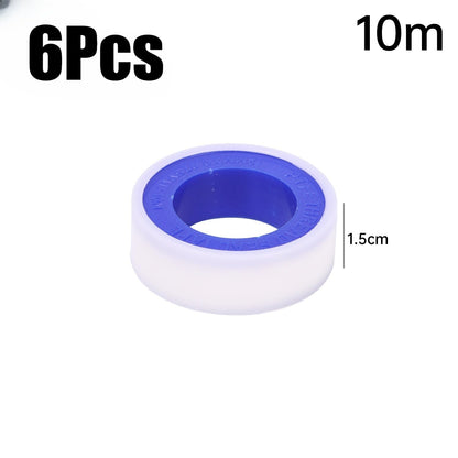 10Pcs Water Pipe Stop Leaks Sealing Tape Sink Drain Pipe Thread Duct Tapes Plumbing Fitting Repair Tool Waterproof PTFE Sealant Tape ﻿