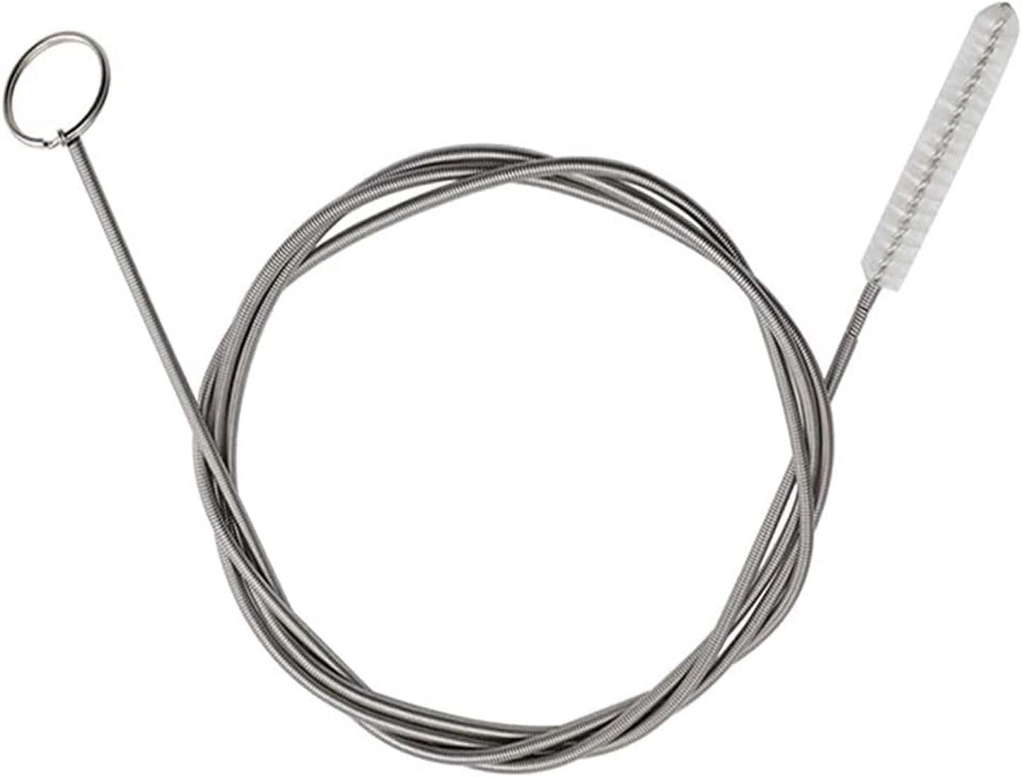 Extra Long Pipe Tube Cleaner Fridge Drain Pipe Dredging Tool Flexible Drain Brush Skinny Tube Spiral Cleaning Brush Drinking Straw Cleaner Brush Nylon Spring Aquarium Filter Brush 155CM (1)