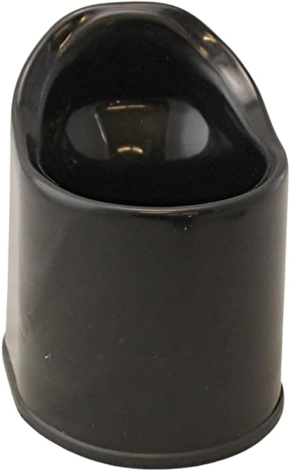 Comfort Rubber Ergonomic Grip Black Toilet Bowl Brush Under Rim Lip Brush and Storage Caddy for Bathroom