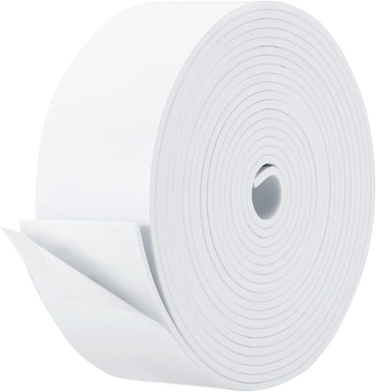 PATIKIL Weather Stripping Door Seal Strip, 3/8 Inch x 1/4 Inch x 32 Ft Self Adhesive Soundproof High Density Foam Tape Insulation for Door Window Air Conditioning, White - Colors A