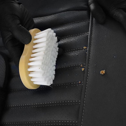 JSCARLIFE Car Interior Cleaning Brush, Deep Scrub Upholstery Scrubber, Soft Bristle Heavy Duty Handheld Scrub Brush for Car, Furniture, Sofa