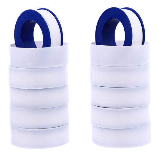 12 Rolls PTFE Thread Seal Tape for Plumbers Heavy Duty Pipe Tape High Temperature Resistance Prevents Pipe Leaks and Industrial Use